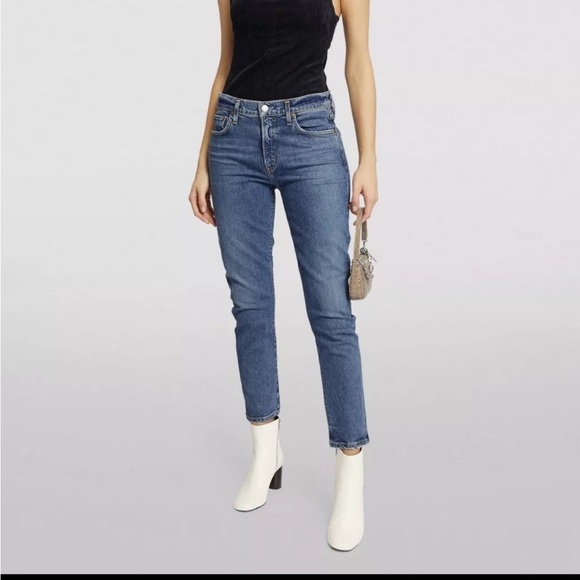 COPY - Agolde Women’s Sz 28 Jeans Mid Rise Straight Toni Cropped Ankle Pockets … - Picture 2 of 16